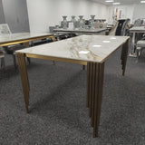 Mayfair 180cm Ceramic Marble & Gold Dining Table-Kitchen & Dining Room Tables-ASR-Belmont Interiors