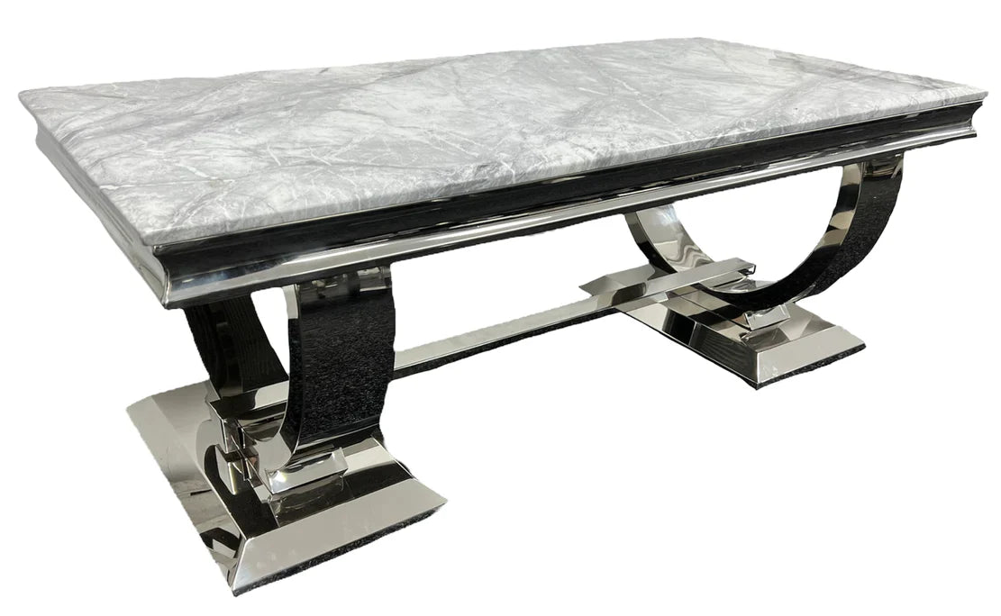 Arianna Grey Marble Coffee Table - Belmont Interiors