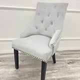 Bentley Light Grey and Black Dining Chair - Belmont Interiors