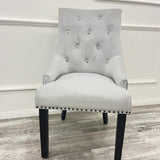 Bentley Light Grey and Black Dining Chair - Belmont Interiors