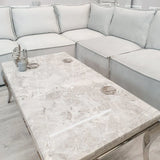 Louis White Marble Coffee Table - Belmont Interiors