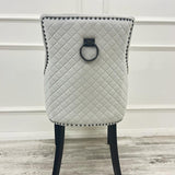 Bentley Light Grey and Black Dining Chair - Belmont Interiors