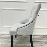 Bentley Light Grey and Black Dining Chair - Belmont Interiors