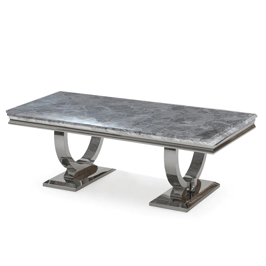 Arianna Grey Marble Coffee Table - Belmont Interiors