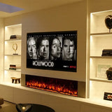 71 Inch HD 2024 Panoramic Slim Line Glass Front Borderless WiFi Electric Fire HD+ 3D Effect