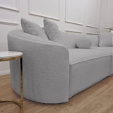 The Pebble Grey Boucle Fabric Premium Sofa