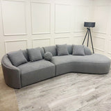 The Pebble Grey Boucle Fabric Premium Sofa