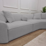 The Pebble Grey Boucle Fabric Premium Sofa