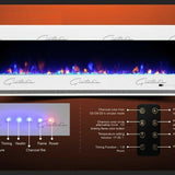 Aurora Black 50" Insert Electric Fire 10 Colour LED Glass Wall Mounted Inset PRE ORDER FOR JANUARY 2023-Esme Furnishings