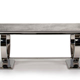 Arianna 200cm Grey Marble Dining Table-Esme Furnishings