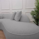 The Pebble Grey Boucle Fabric Premium Sofa