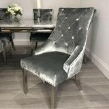 Arianna 180cm Grey Marble Dining Table + Belle Velvet Dining Chairs + Bench-Esme Furnishings