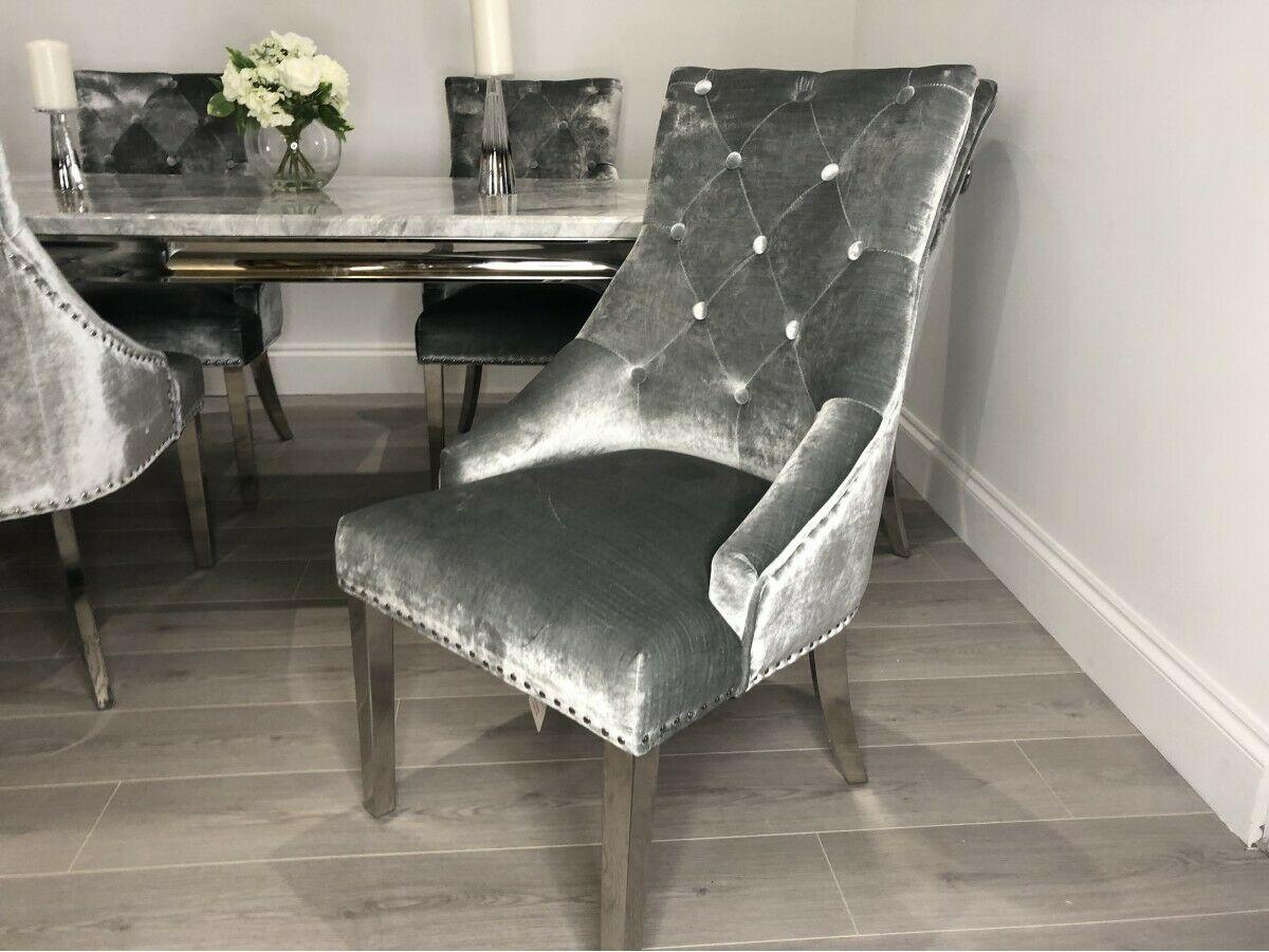 Arianna 180cm Grey Marble Dining Table + Belle Velvet Dining Chairs + Bench-Esme Furnishings