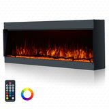 71 Inch HD 2024 Panoramic Slim Line Glass Front Borderless WiFi Electric Fire HD+ 3D Effect